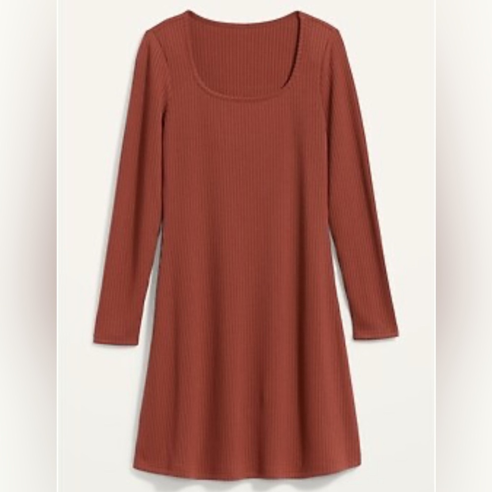 NWOT Old Navy Rib Knit Long Sleeve Mini Dress Large